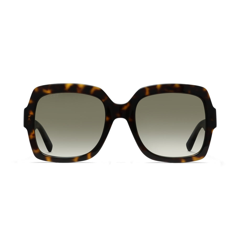Lunettes de soleil Gucci GG0036S 002 Square Écaille Havane - Vue 2