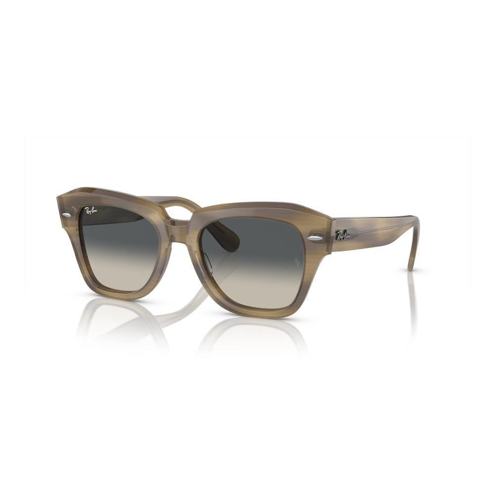 Lunettes de soleil Ray-Ban State Street RB2186 901/58 Polarisées - Vue 1 (Photo réelle)